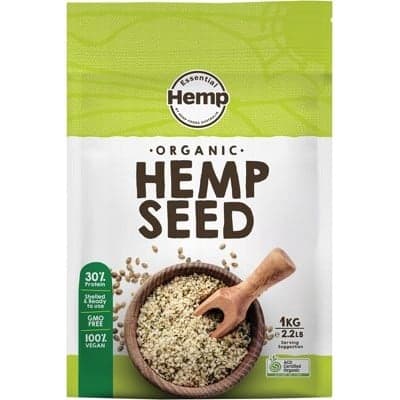 Organic hemp seed 1kg bag