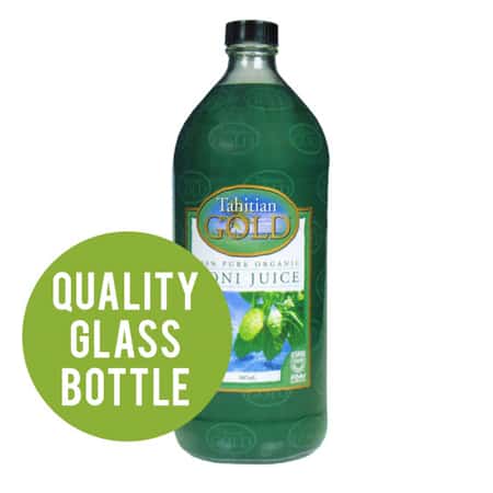 Tahitian Gold Noni Juice green bottle