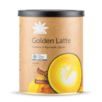 Golden latte container