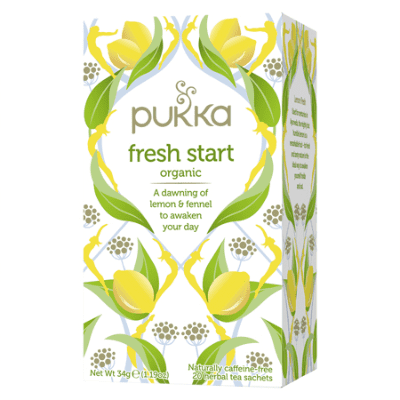 Pukka fresh start white and yellow box