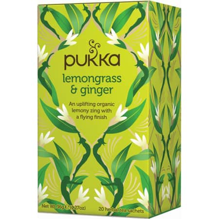 Pukka lemongrass and ginger green box