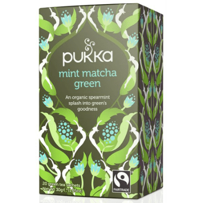 Pukka mint matcha green tea green box