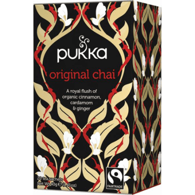 Pukka original chai black and cream box