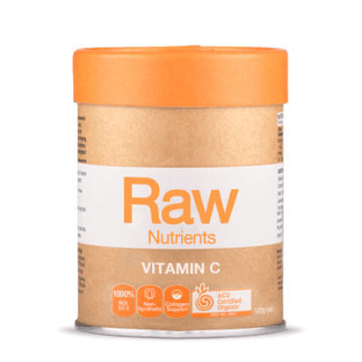 Tub of raw nutrients vitamin c